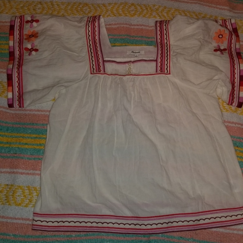 Madewell Embroidered Sand Blossom Small
